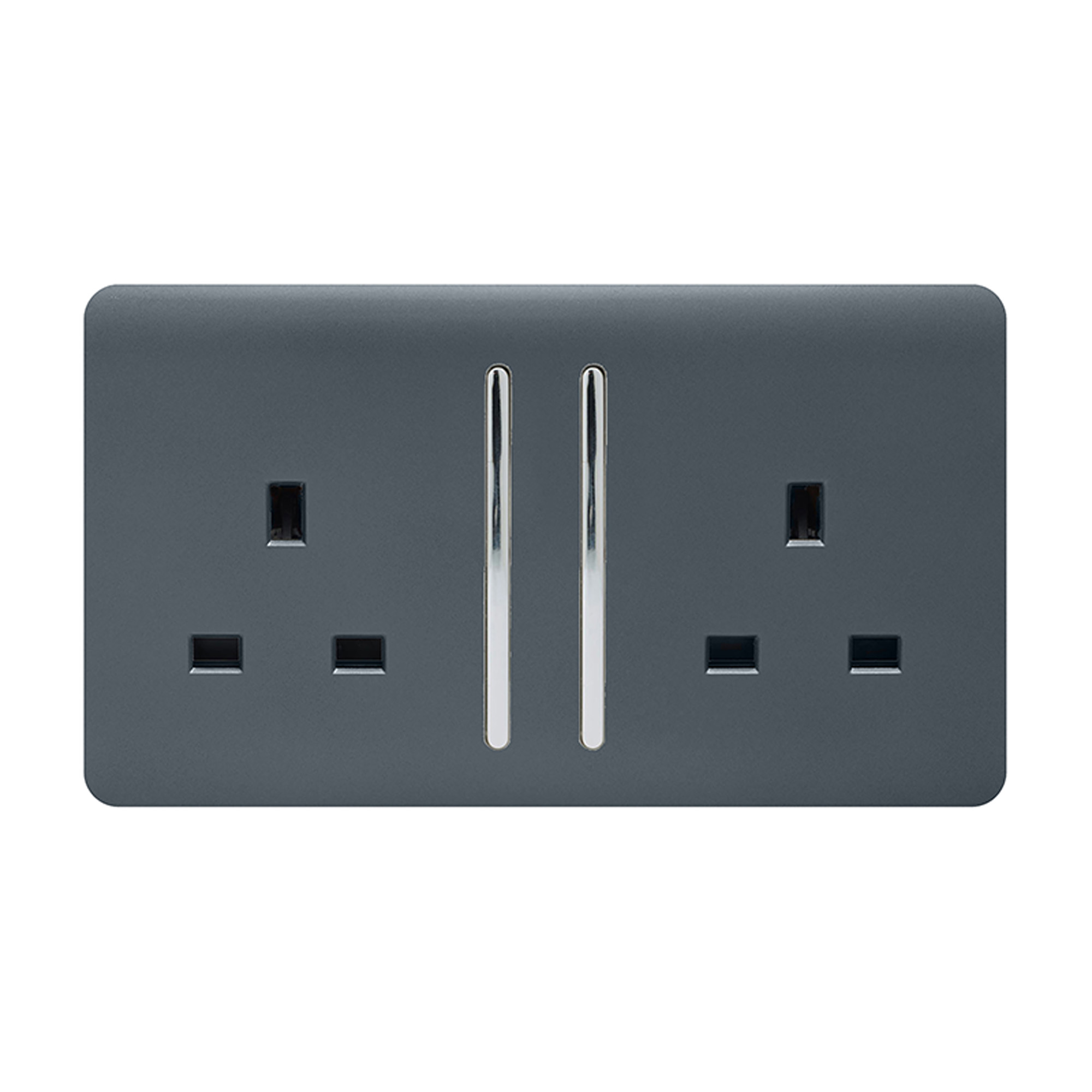 ART-SKT213LWG  2 Gang 13Amp Long Switched Double Socket Warm Grey